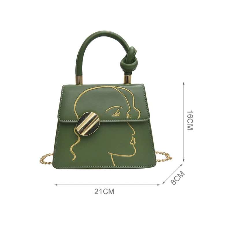 Casual Metal Chains Crossbody Bag Women Mini Shoulder Messenger Bag Hasp Small Female Handbags and Flap Evening Clutch Bags
