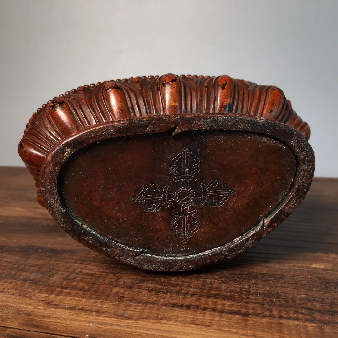 

LaoJunLu Pure Copper Spotted Bronze Buddha Statue 15Cm High Imitation antique bronze masterpiece collection of solitary