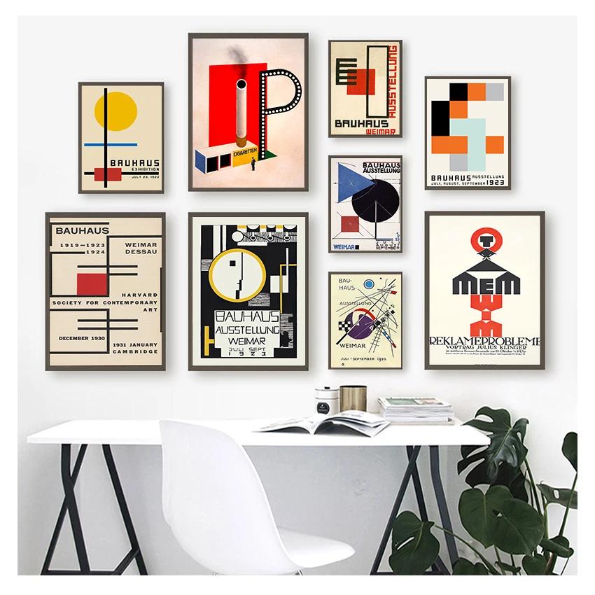 

1923 Weimer выставочные Абстрактные Художественные Современные художественные настенные картины на холсте Шелковый плакат для дома G689 художес...