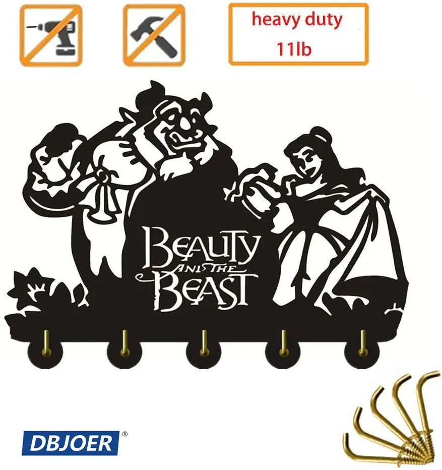 Красота и чудовище настенный держатель для ключей настенные крючки настенная