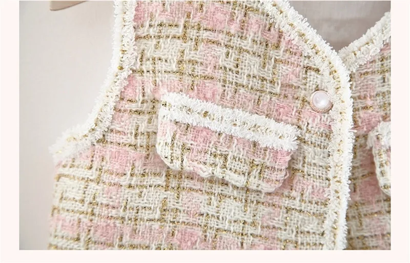 2pcs Girls Dresses Fall 2020 Long Sleeve Kids Clothing with Vest Fashion Princess Baby Children Outfits 6M-3T | Детская одежда и