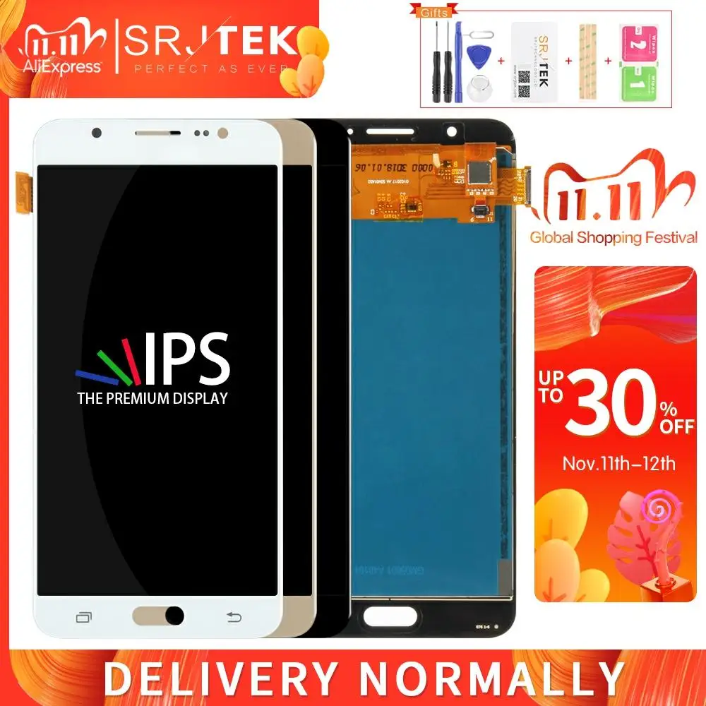 TFT для Samsung Galaxy J7 2016 дисплей J710FN J710 сенсорный экран сенсор дигитайзер стекло в