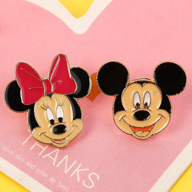 Брошь с эмалью в виде мультяшных животных Микки Минни Маус Дональд Дак две белки