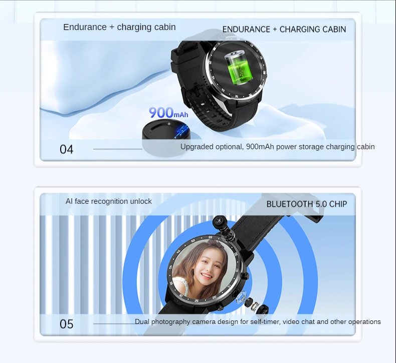 X600 smart watch mobile phone 4G+128GB AI face recognition massive application APP can be downloaded 4G full Netcom Dial Call