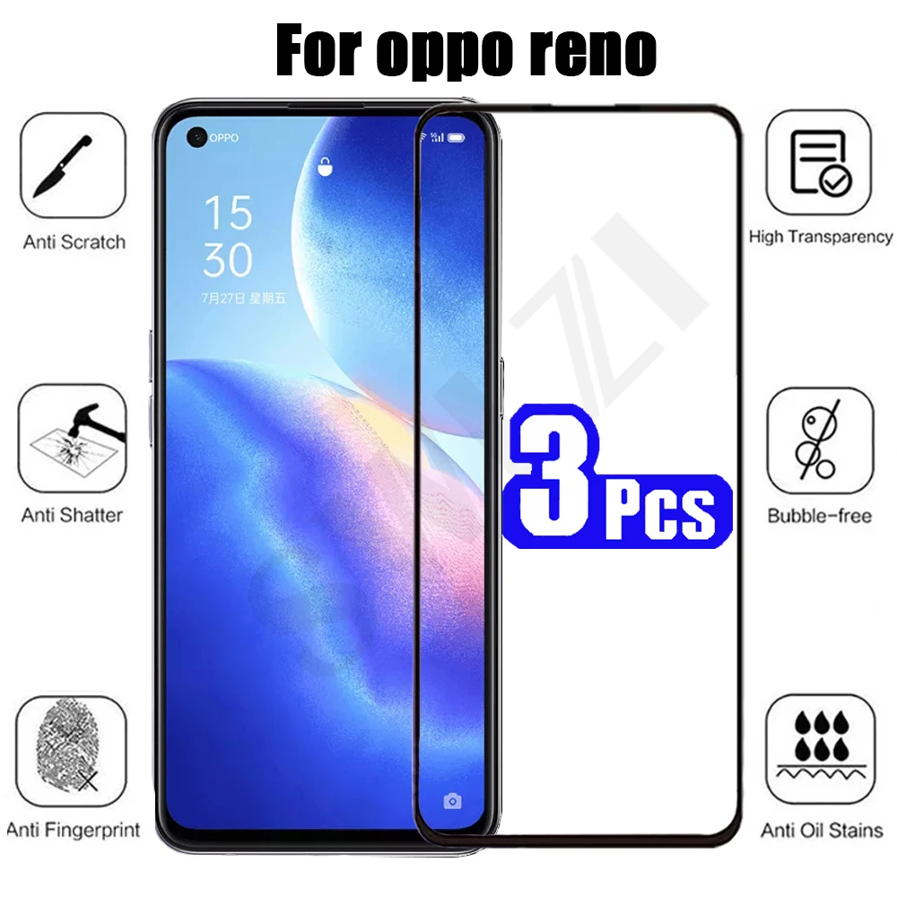 

3/5Pcs Film for OPPO Reno Z 5 lite 4G 5K 5F 5Z 4 SE 4Z 5G 4F 3 pro plus 2 2Z 2F 10X ZOOM A Tempered Glass phone screen protector