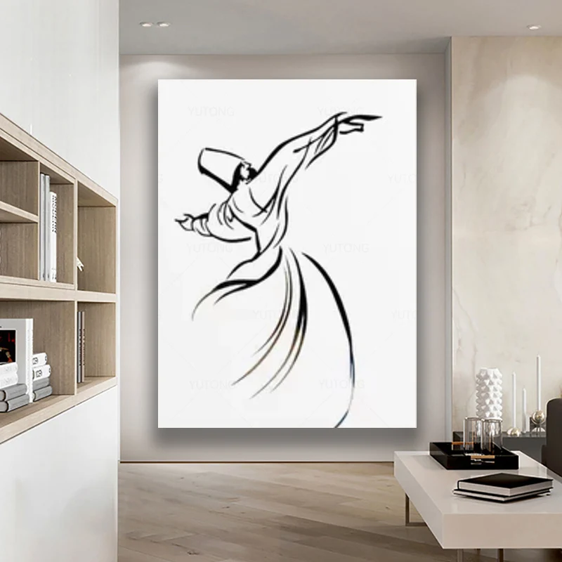

Islamic Sufi The Mystic Art Poster and print Girl Religion Canvas for living room home Decorative Painting Wall frame