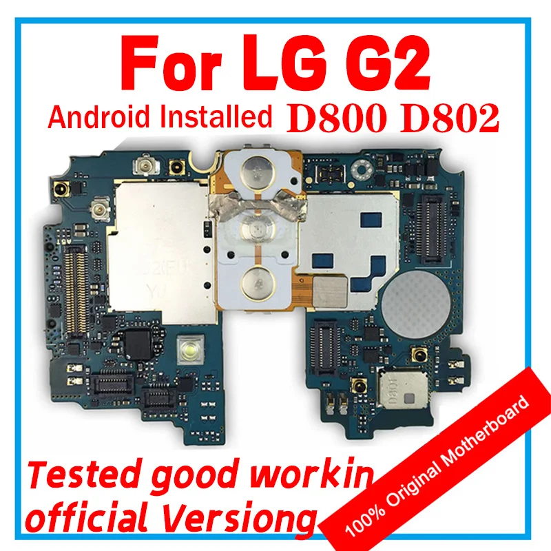 Материнская плата для LG G2 D802 D800 16 ГБ 32 Гб ПЗУ 100% оригинал замена чистой