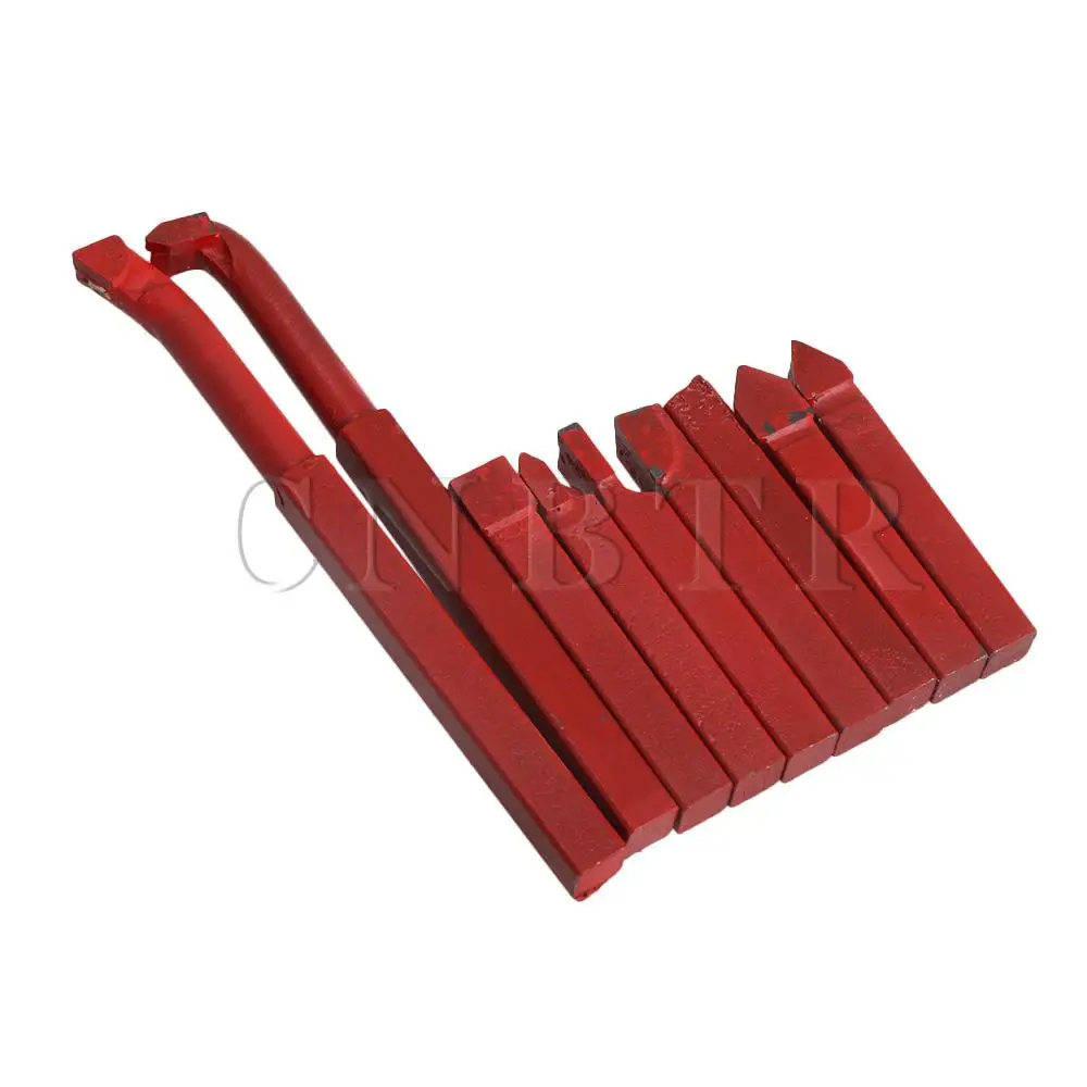 CNBTR 9 штук Красный Железный токарный станок твердосплавный резец 8x8 мм квадратный