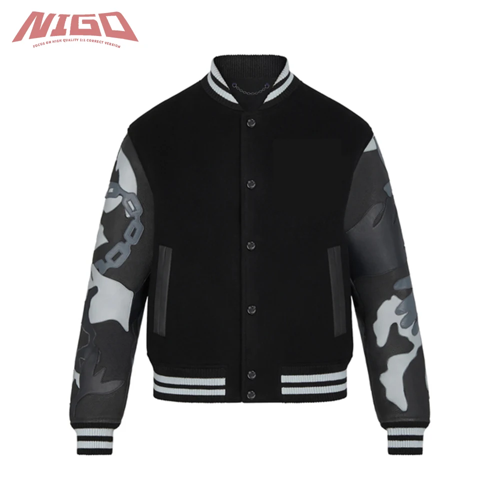 

NIGO 1A81OT полиуретановая бейсбольная форма с цепочками камуфляжная куртка # nigo2552