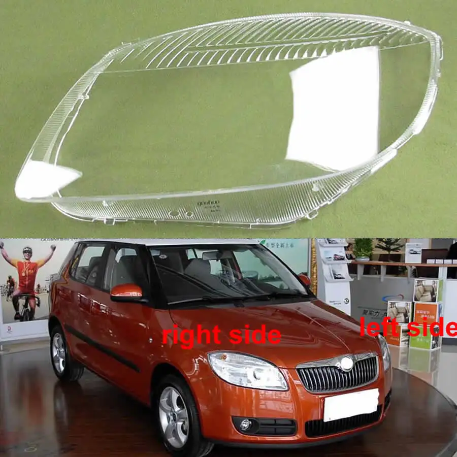 For Skoda Fabia 2008 2009 2010 2011 Lampshade Headlight Transparent Lamp Shell Front Mask Glass | Автомобили и мотоциклы