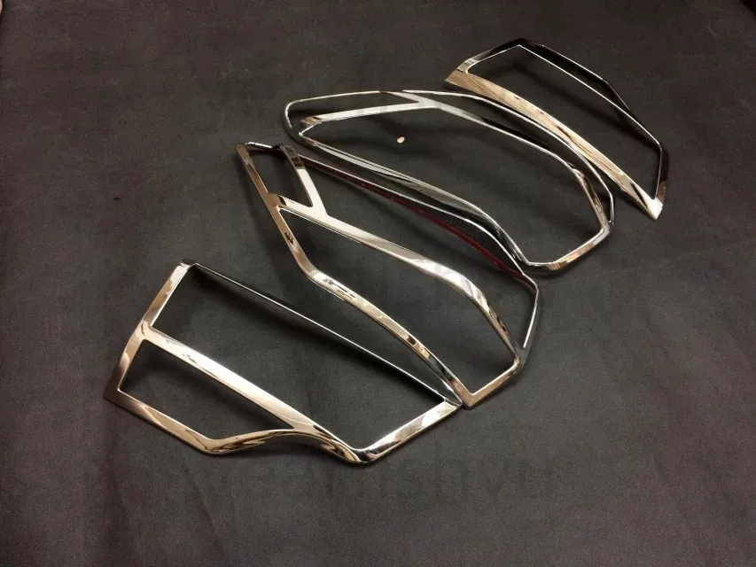 

4PCS ABS Rear Tail Light Lamp Cover Trim For Toyota Highlander 2014 2015 2016 2017 2018