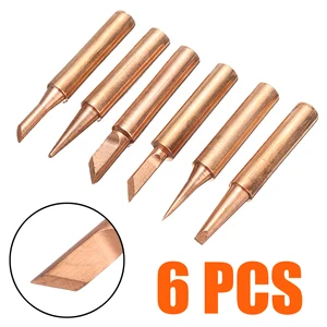 Набор бессвинцовых наконечников для паяльника 936 937 938 969 852D, 6 шт.