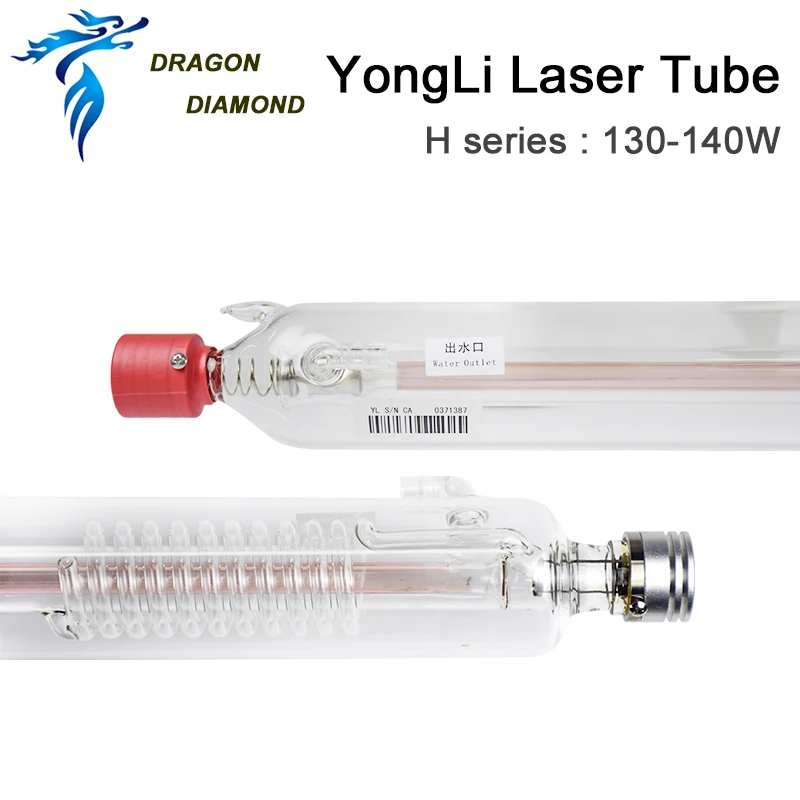 Dragon Diamond YONGLI 130W Co2 лазерная трубка H6 металлическая головка длина 1650 мм диаметр 70