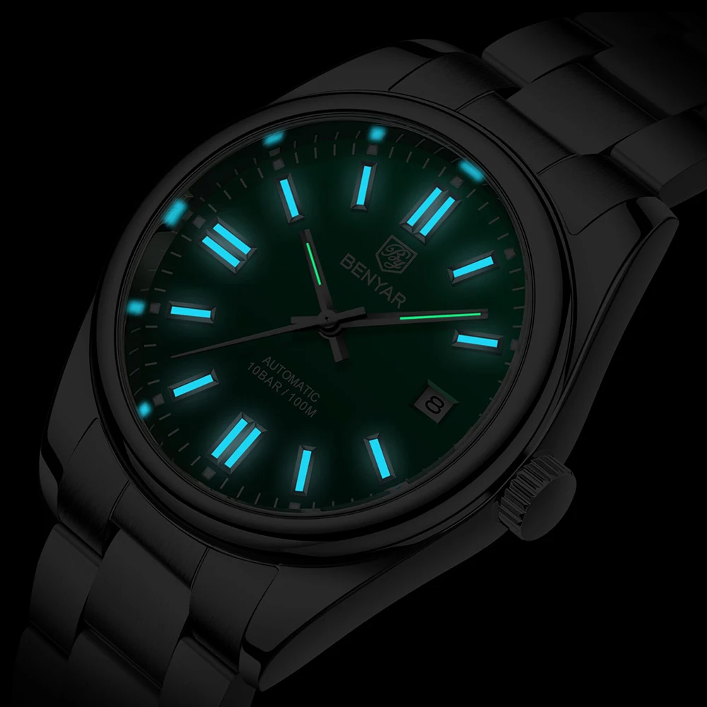 BENYAR 39MM Mens Watches 2021 Top Brand Luxury Automatic Watch For Men Mechanical Wristwatch Stainless Steel Sport Clock Relogio
