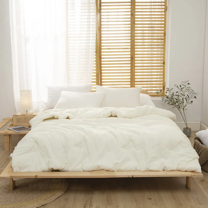 

Однотонное летнее одеяло, мягкий крутой Одноместный Двойной дышащий диван-кровать, путешествие с самолетом, белая обложка, зеркальный Разм...