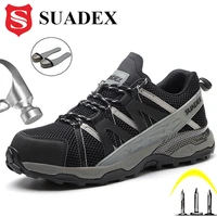 suadex safety shoes men work sneakers anti smashing working shoes breathable puncture proof outdoor military boots man eur 40 46