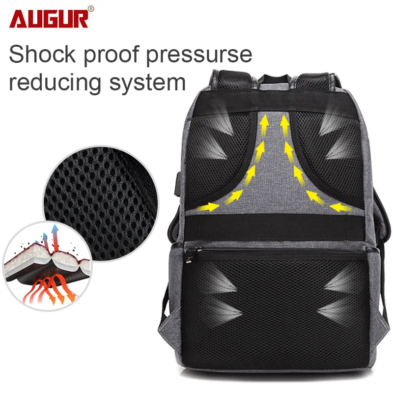 Рюкзак AUGUR для мужчин и женщин модный рюкзак с usb-зарядкой ноутбука | Багаж сумки