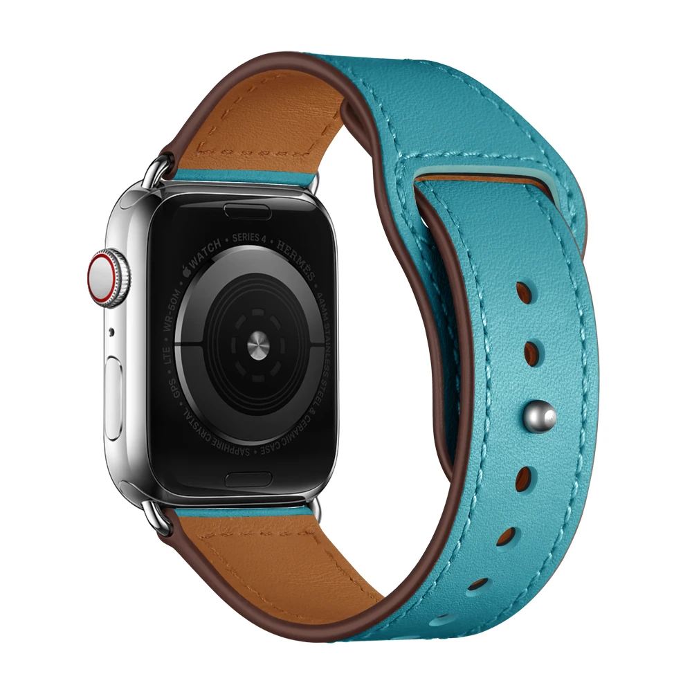 Ремешок из натуральной кожи для Apple Watch 42 мм 44 мм, аксессуары для часов VIOTOO, кожаный ремешок для часов iWatch, браслет