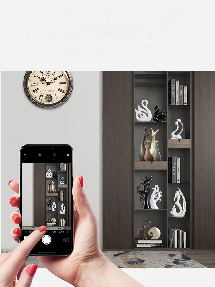 Керамические украшения в скандинавском стиле серый милый олень кролик слон шкаф