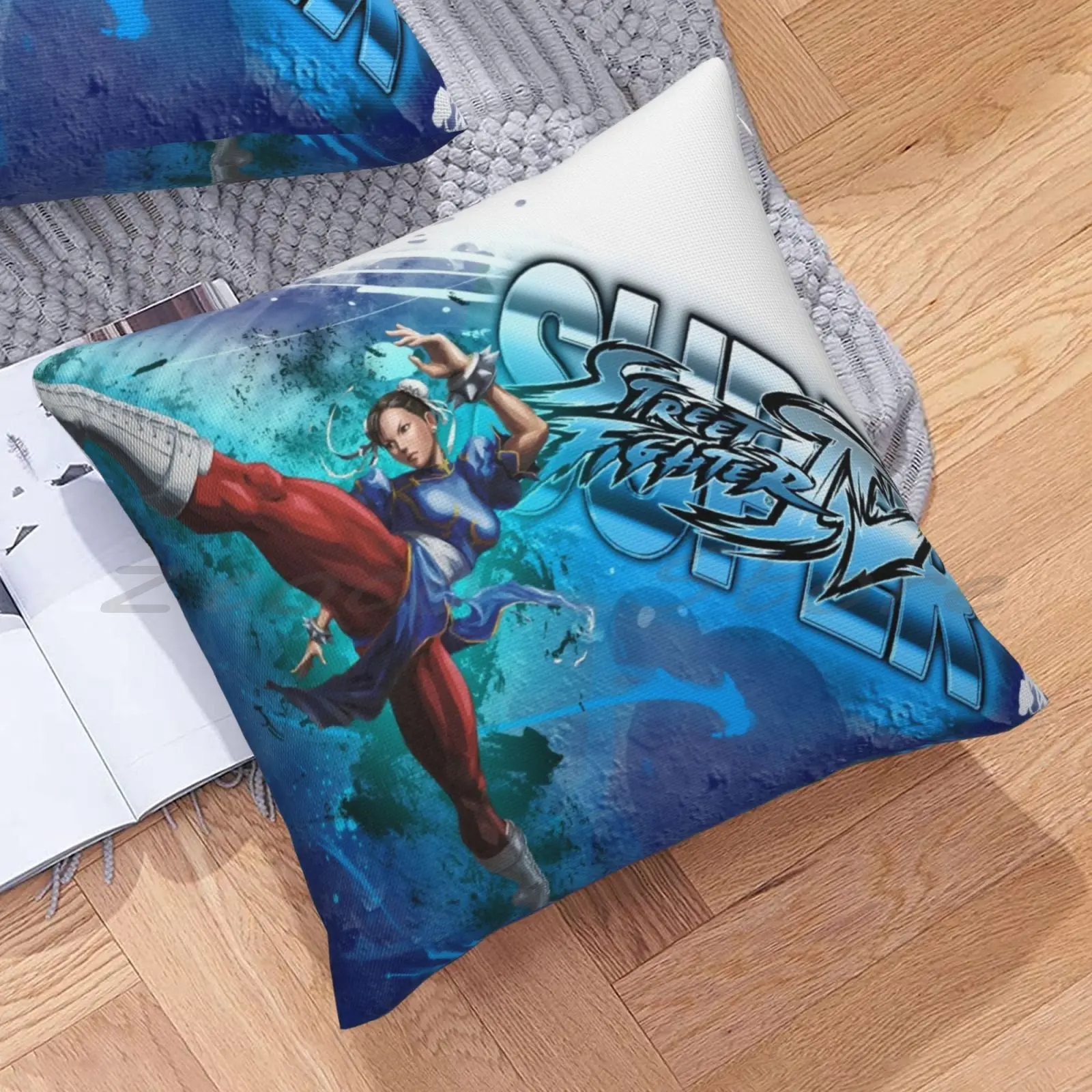 Наволочка Chun Li Super 4-гранж из хлопка и льна наволочка с надписью плюшевый помпон 4