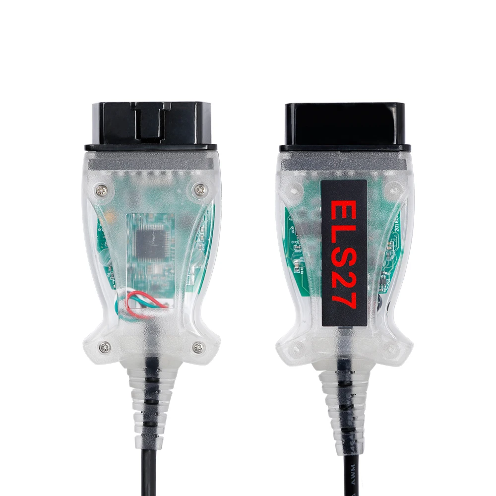 ELS27 OBD2 V2.3.8 ELS27 для сканирования зеленой печатной платы PIC24HJ128GP+ FTDI Mircochip Многоязычная работа ELM327& J2534 pss-thru для Mazda FoCOM - Color: ELS27