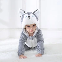 umorden baby husky dog costume kigurumi cartoon animal rompers infant toddler jumpsuit flannel halloween fancy dress