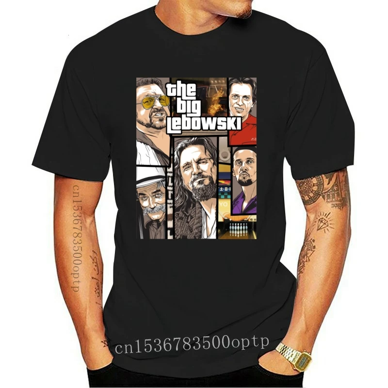 

New 2021 2021 Fashion Brand Clothing The Big Lebowski Inspired T-Shirt 100% Cotton The Dude Coen Brothers Jeffrey T shirt