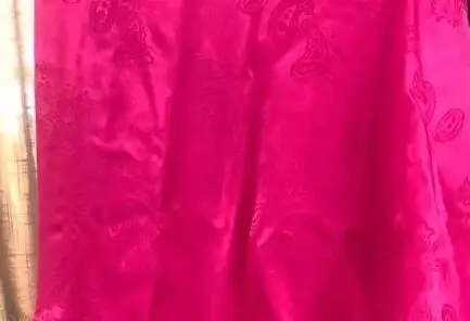 Шелковая асимметричная юбка миди Fuschia с узором пейсли Жаккардовая кружевной