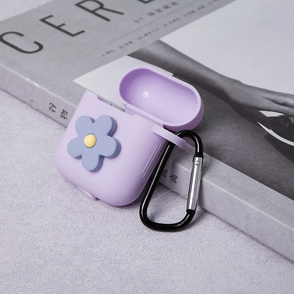 Силиконовый защитный чехол для наушников Air pods ключей сумка на цепочке с милыми