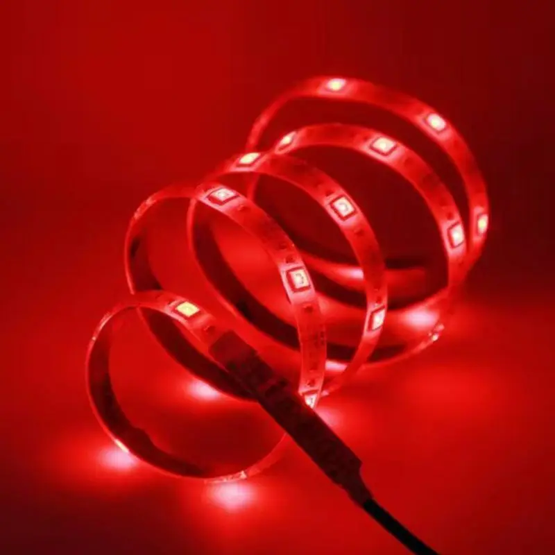 

USB Flexible Waterproof LED Strip Lights IR Remote Controller Tape Lights Color Changing Rope Lamp for Home Ceiling Bar DIY