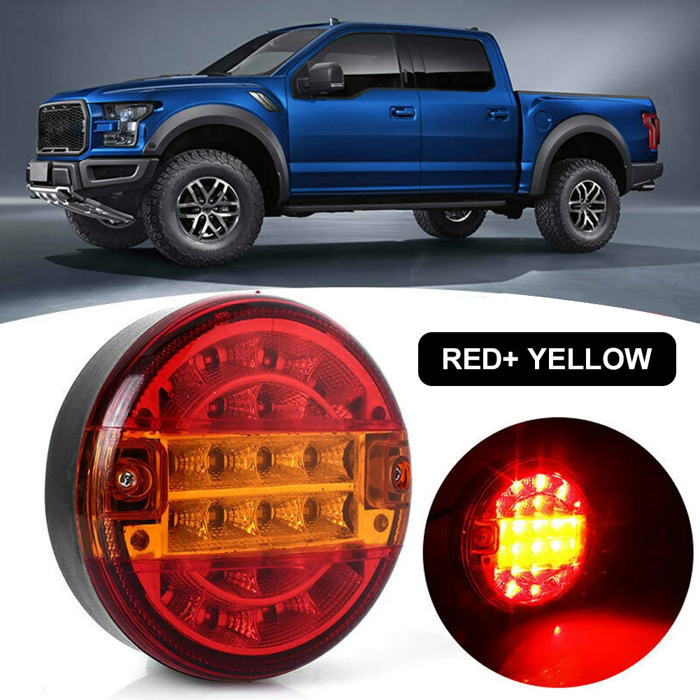 

4 Inch 20LED Warning Light Universal Security Turn Signal For Truck Boats Plastic Round Taillights Indicator Lamp Pickup Trailer