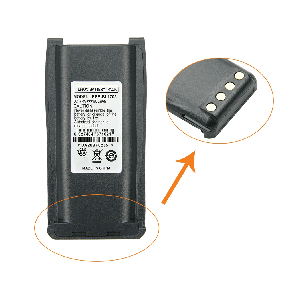 2X Сменный аккумулятор для HYT RPU7500 RPV7500 PN BH1801 BL1703 BL1703Li BL2102 BL1703|Перезаряжаемые