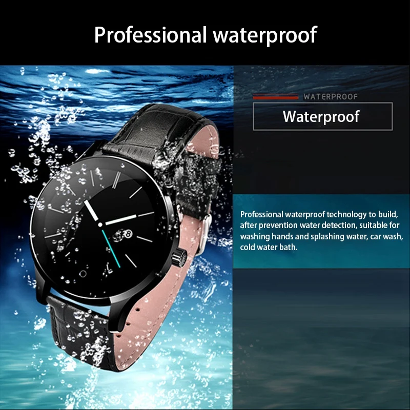 Смарт-часы K88H с пульсометром Ультратонкий спортивный браслет напоминанием в