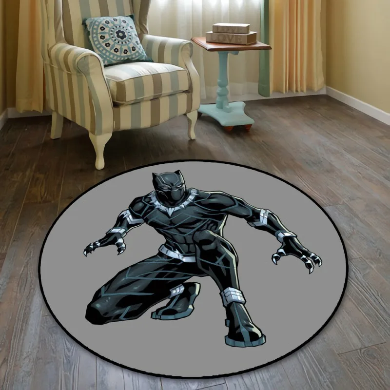 

120cm Round Baby Playmat Black Panther Rug Baby Activity Gym Thicken Non-slip Water-proof Carpet Hanging Chair Bedroom
