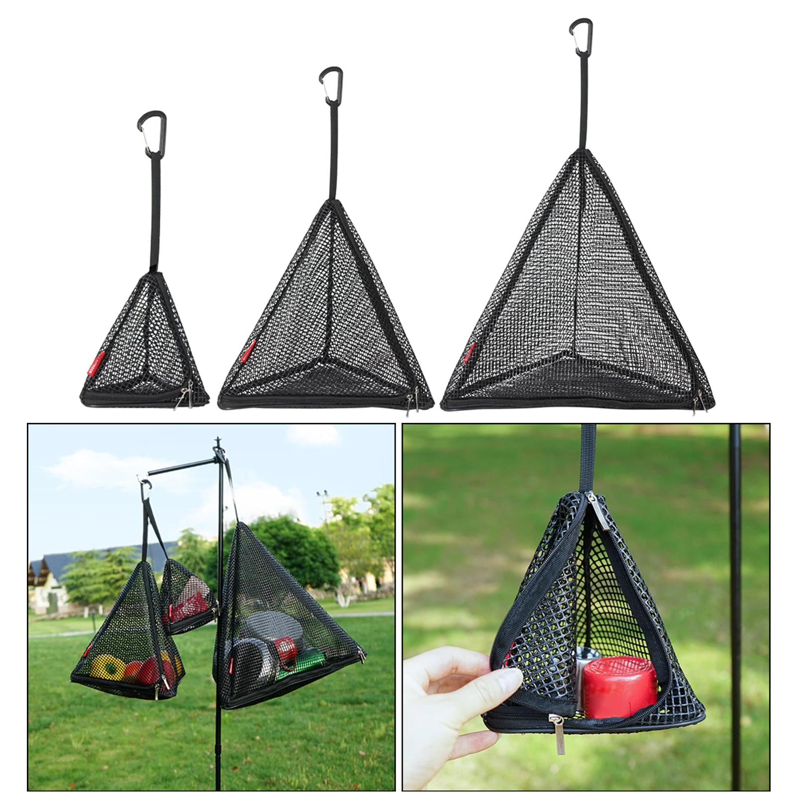 

Outdoor Camping Kitchen ing Basket Triangle Picnic Tableware Drying Net