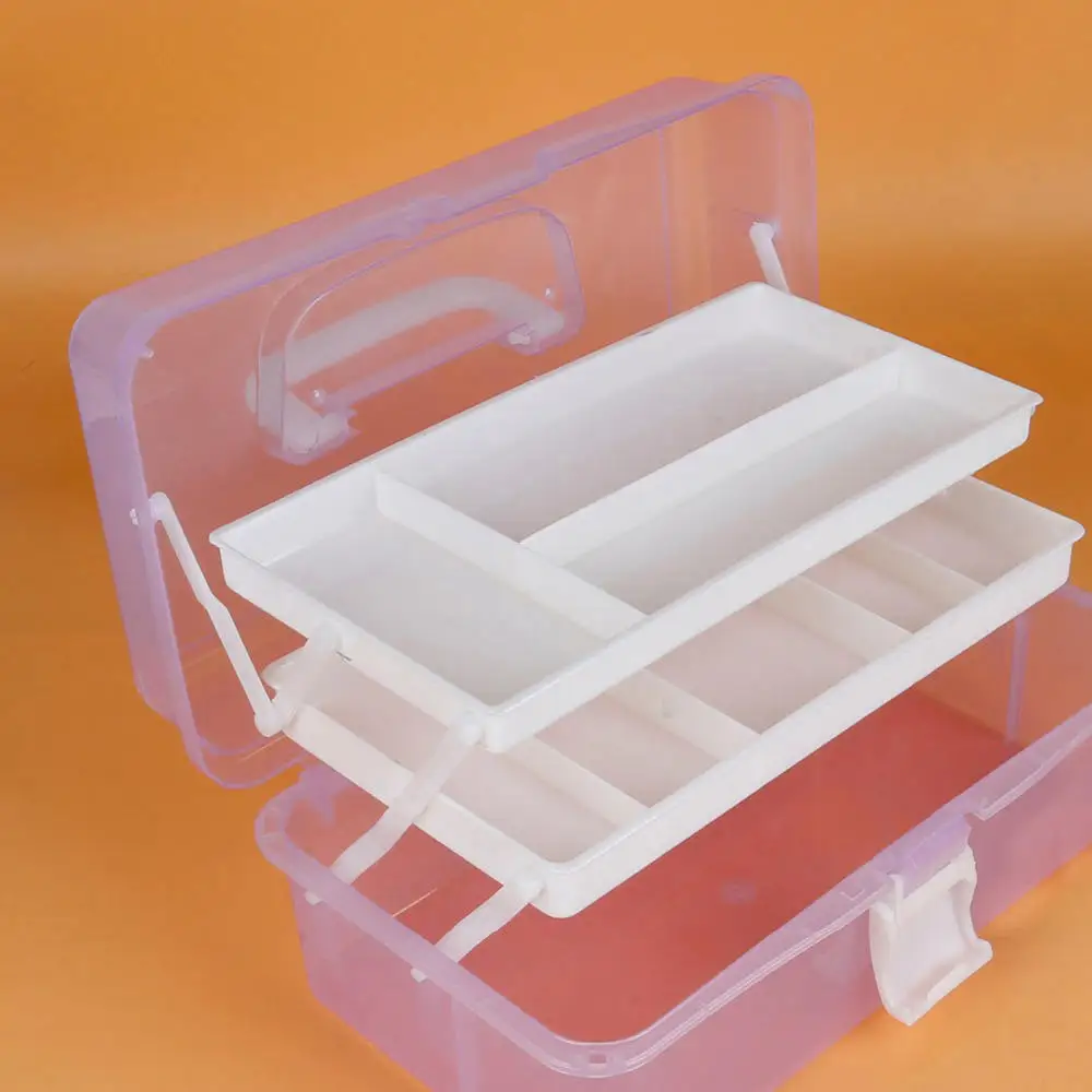 

Makeup Tool Storage Rack 3-Layer Plastic Storage Box For Nail Art Pen Container Case Nail Art Manicure Tool