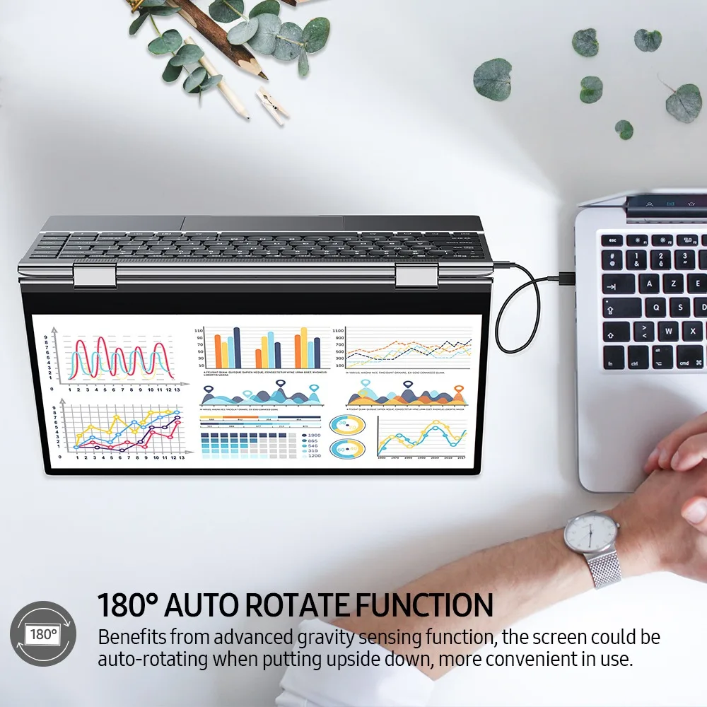 UDock для Huawei с простой проекцией портативный монитор UPERFECT X 13 3 дюймовый сенсорный