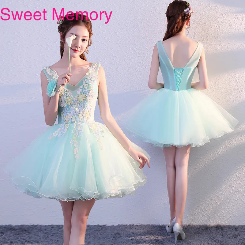 GS0165 индивидуальное изготовление светло зеленое платье для выпускного вечера