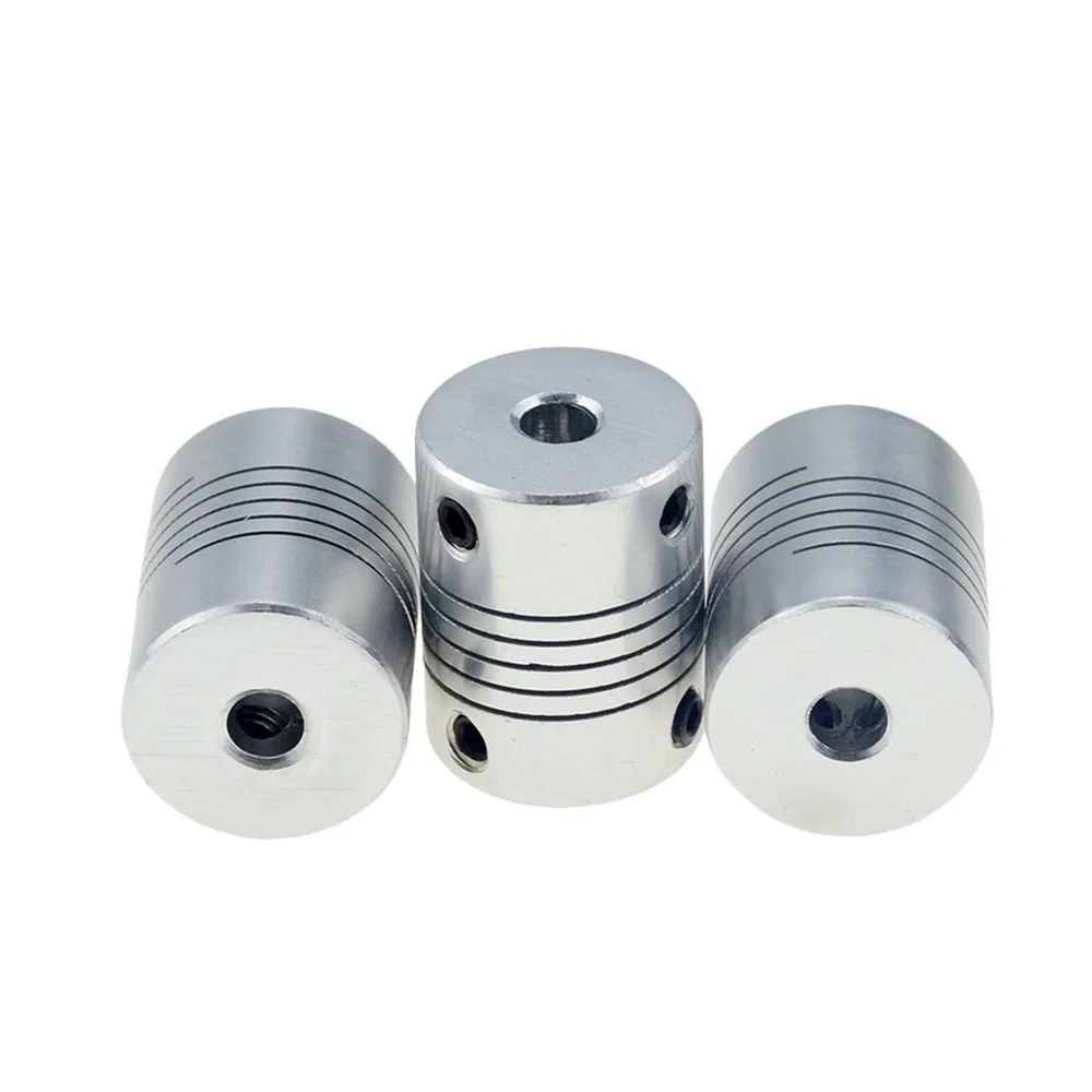 4pc 5x8mm CNC Motor Shaft Jaw Coupler 5mm To 8mm Flexible Coupling OD 19x25mm Aluminium Alloy for Printer Wholesale Dropshipping |