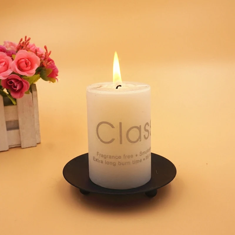 Железная пластина подсвечник декоративный Железный столб свеча пьедестал для