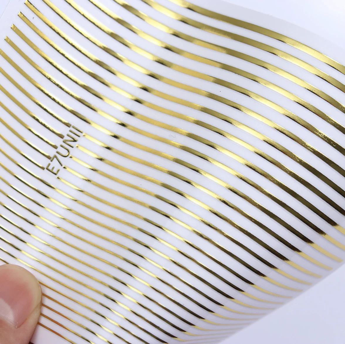 

1pc Hot Stamping Line Stickers Gold Line Silver Wire Bendable Nail Decals Adhesive DIY Nail Decoration