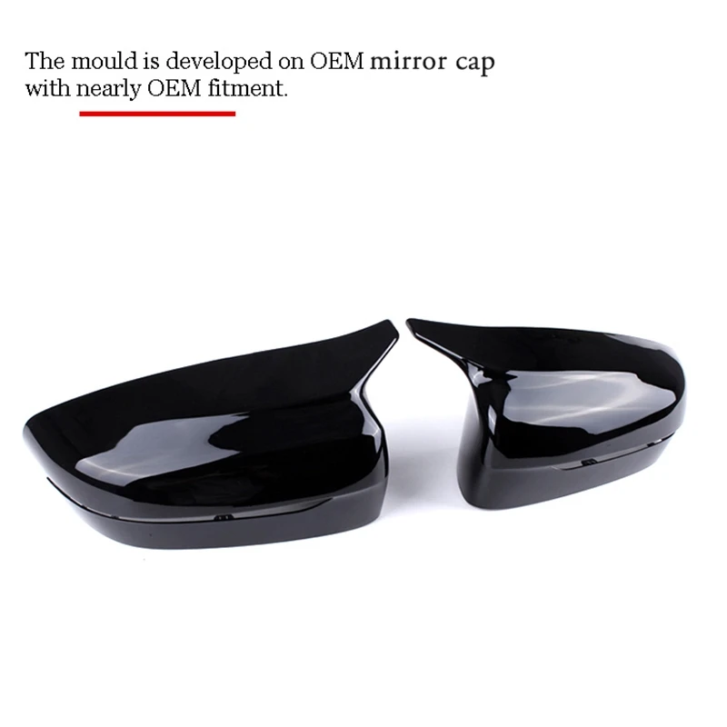 

Glossy Black Car Rearview Mirror Cover Cap Side Mirror Frame Trim For-BMW 5 Series G20 G28 G30 G38 G11 G12 2015-2019 LHD