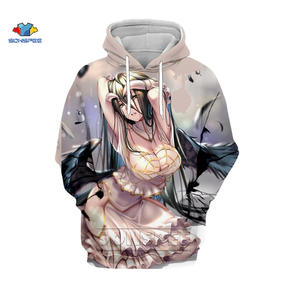 SONSPEE аниме Sudadera Overlord альбедо Толстовка 2020 Новый 3D принт осень зима мужские