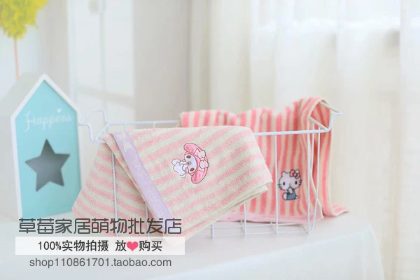 75x35 см мультфильм «Hello Kitty» моя мелодия Cinnamoroll pomparin маленькие Две звезды BadBadtz-maru Хлопковое полотенце для ванной Протирать