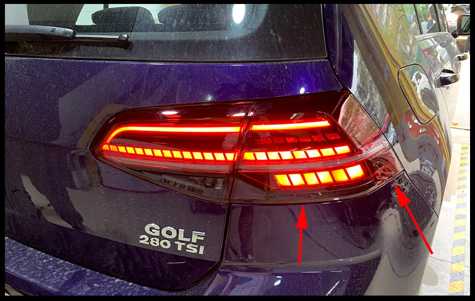 AKD автомобильный Стайлинг для нового VW Golf 7 задний светильник s 2013- Golf7 MK7 светодиодный задний светильник GTI R20 задний фонарь светодиодный DRL+ тормоз+ Парк+ сигнал