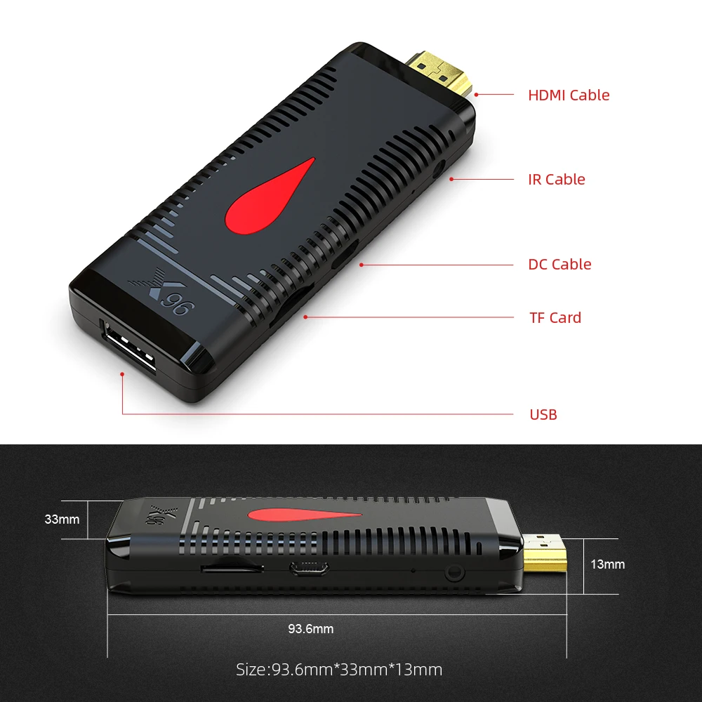 

New X96 S400 Mini Pc Tv Stick Android 10 Tv Box 2.4G Wifi 2Gb 16Gb Allwinner H313 Smart tv Box 4K Hd Media Player Set Top