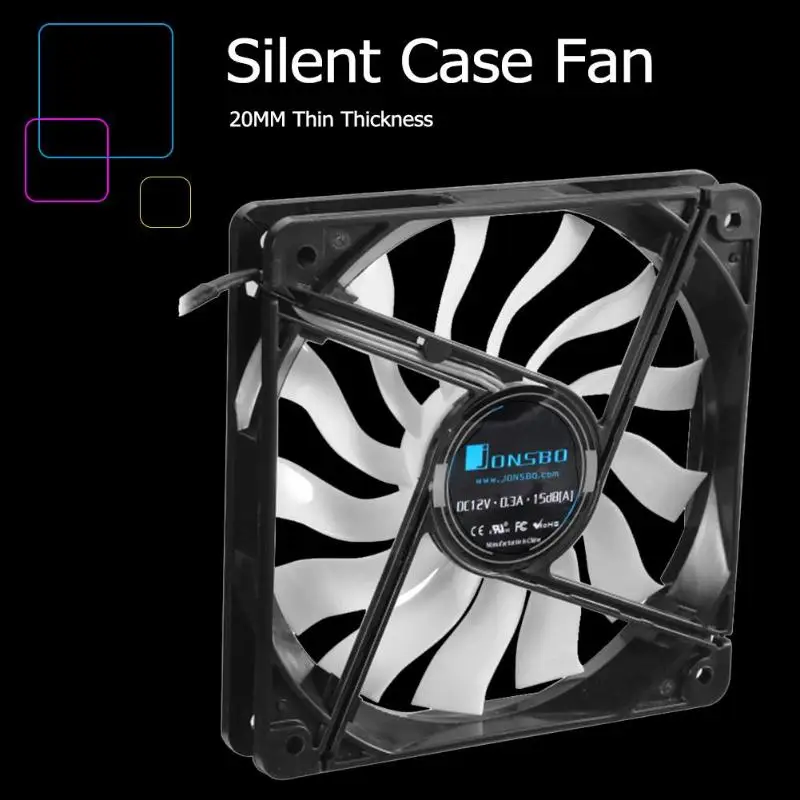 JONSBO Вентилятор охлаждения корпуса компьютера 12020 тихий ПК Coller 3Pin 4Pin шасси тихий радиатор