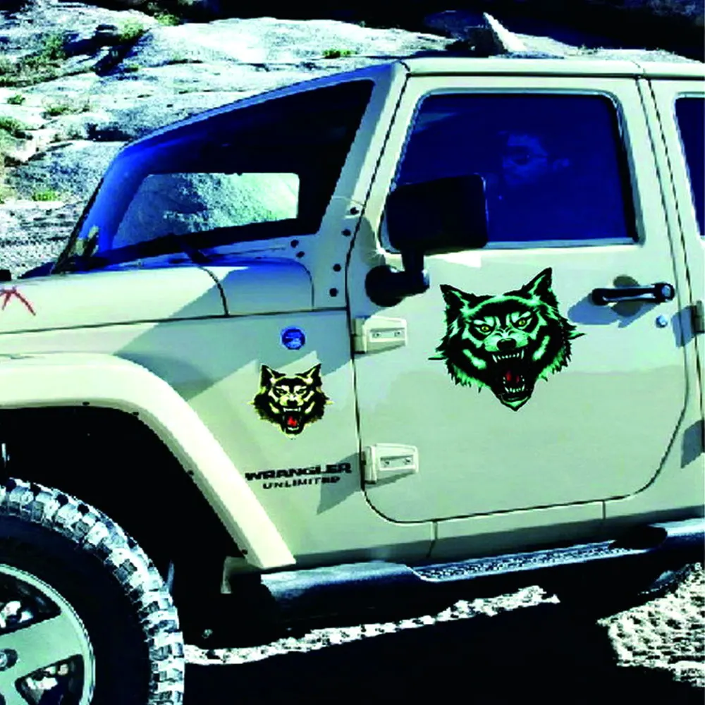 1 шт. наклейка на голову волка с животными бампер окна автомобили грузовики