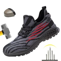 tulldent mens work boots safety shoes steel toe lightweight breathable hike sneakers construction shoes for men