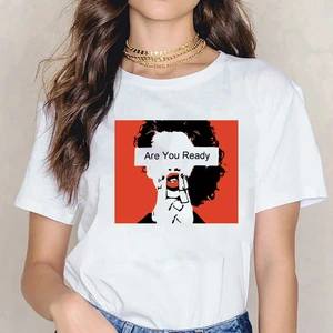 Женская футболка с графическим принтом, летняя футболка в стиле Харадзюку